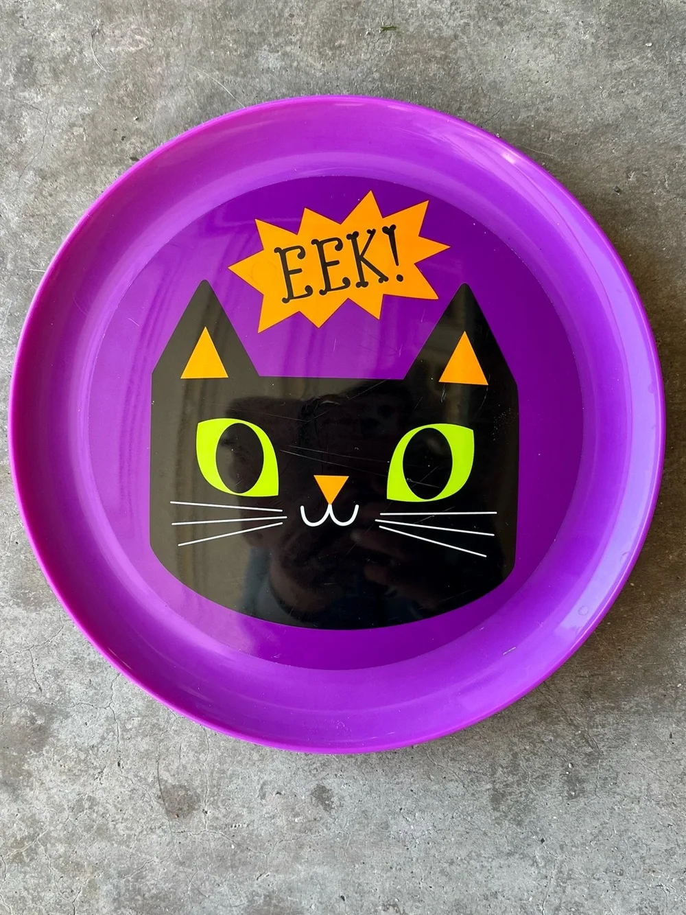 Fun Halloween Cat & Pumpkin Party Glitter Placemat Set w/ Plates & Cup